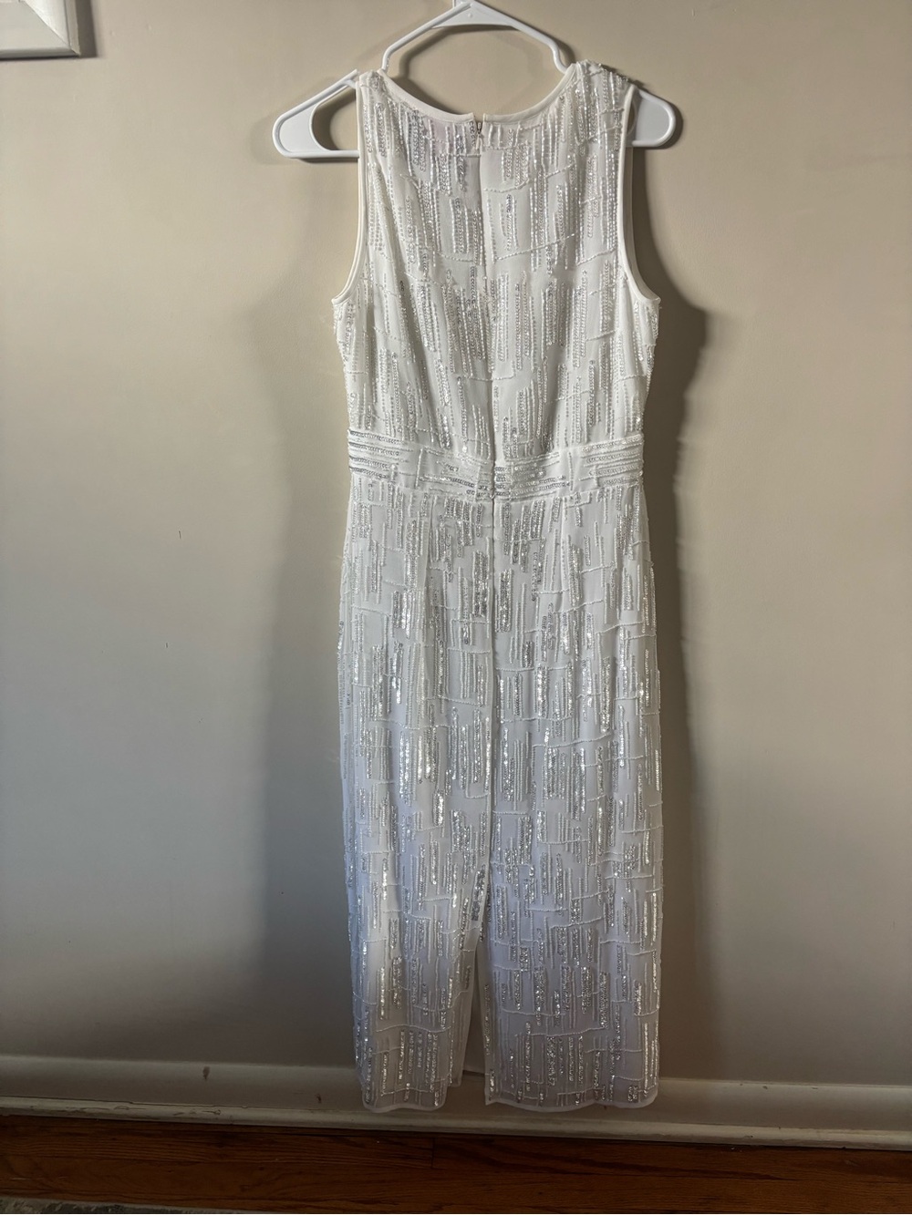Mac Duggal Ivory Beaded Sleeveless Maxi Dress - Picture 7 of 9